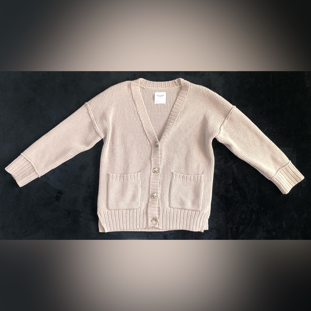 Abercrombie & Fitch Tan Light Brown Button Oversized Cardigan S